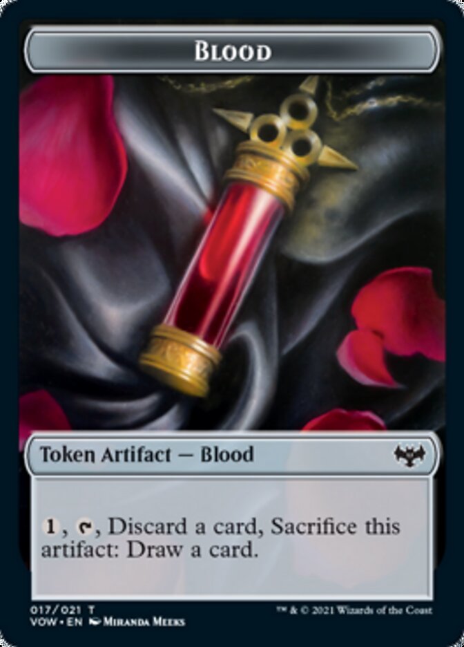 Blood // Bat Double-sided Token [Innistrad: Crimson Vow Commander Tokens] | Grognard Games