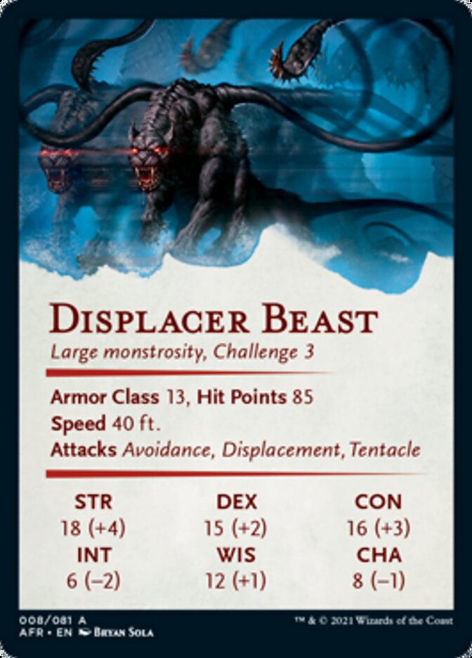 Displacer Beast Art Card [Dungeons & Dragons: Adventures in the Forgotten Realms Art Series] | Grognard Games