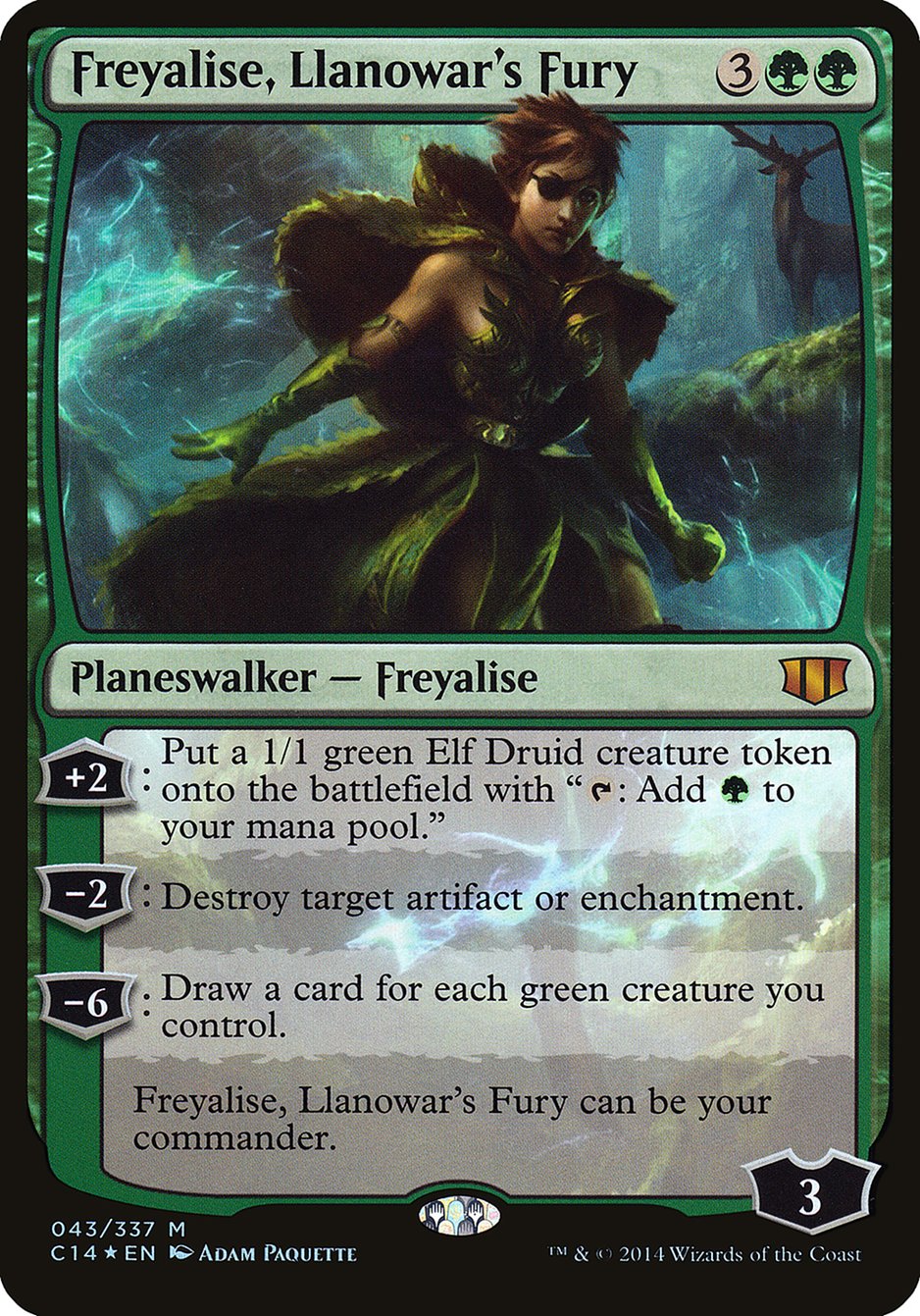 Freyalise, Llanowar's Fury (Oversized) [Commander 2014 Oversized] | Grognard Games