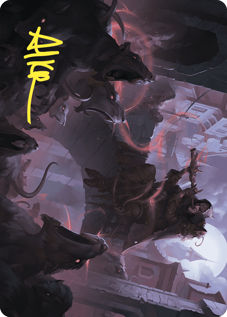 Gnawing Crescendo Art Card (Gold-Stamped Signature) [Wilds of Eldraine Art Series] | Grognard Games