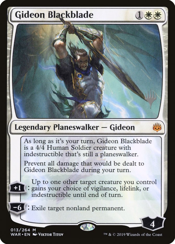 Gideon Blackblade (Promo Pack) [War of the Spark Promos] | Grognard Games