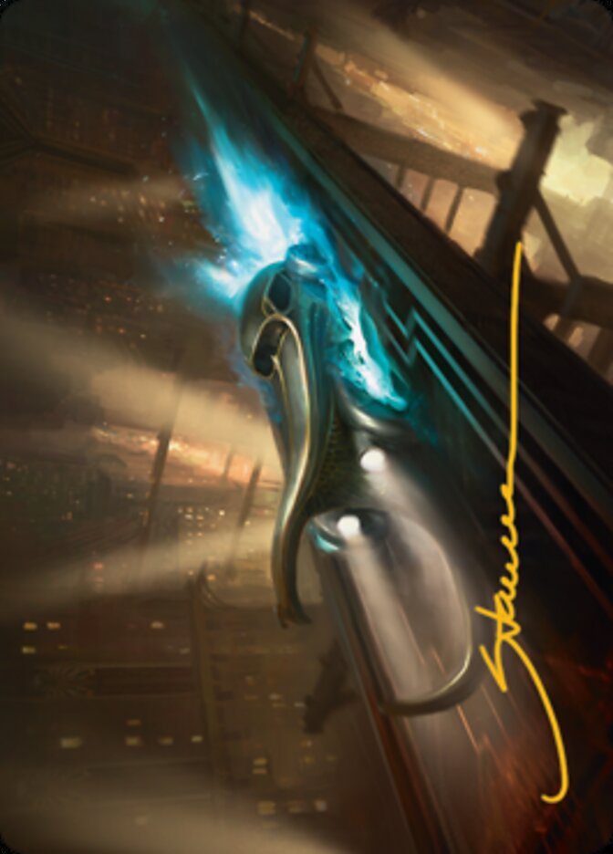 Run Out of Town Art Card (Gold-Stamped Signature) [Streets of New Capenna Art Series] | Grognard Games
