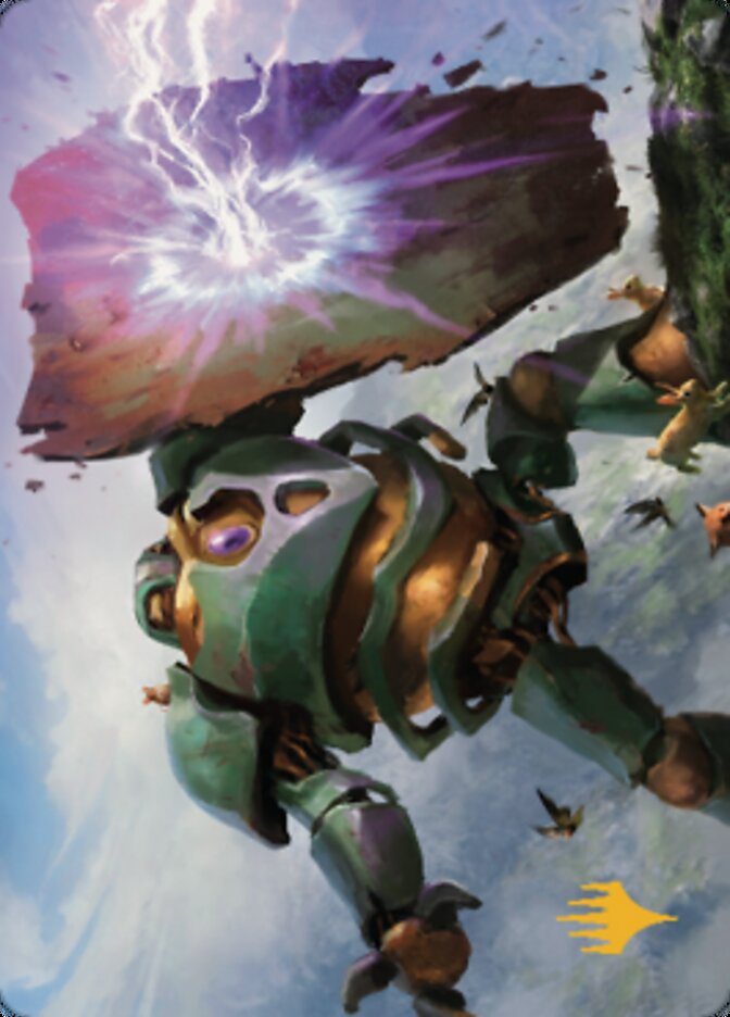 Walking Bulwark Art Card (Gold-Stamped Signature) [Dominaria United Art Series] | Grognard Games