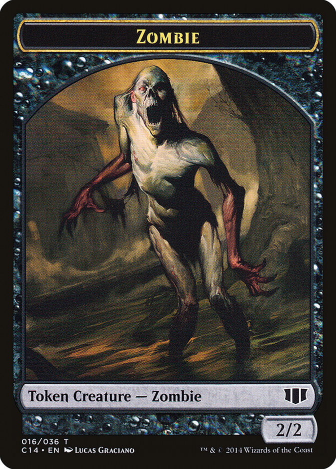 Demon (013/036) // Zombie (016/036) Double-sided Token [Commander 2014 Tokens] | Grognard Games