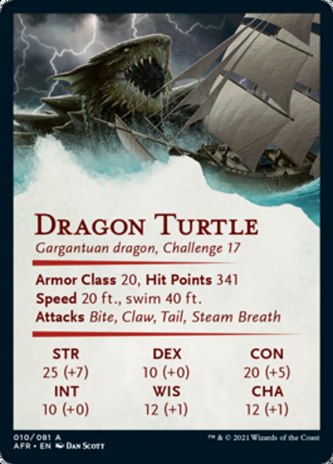 Dragon Turtle Art Card [Dungeons & Dragons: Adventures in the Forgotten Realms Art Series] | Grognard Games