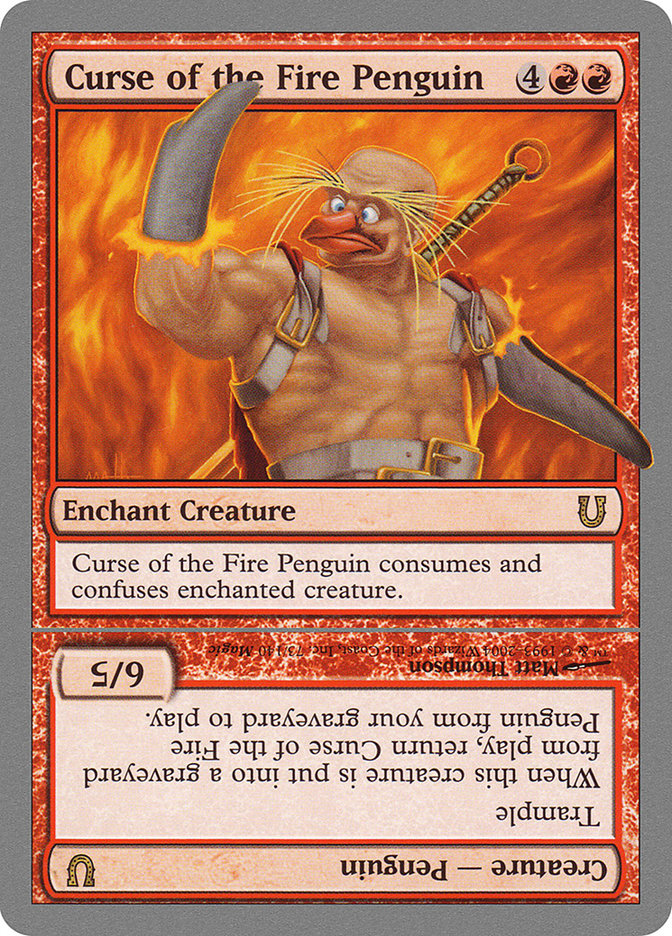Curse of the Fire Penguin // Curse of the Fire Penguin Creature [Unhinged] | Grognard Games