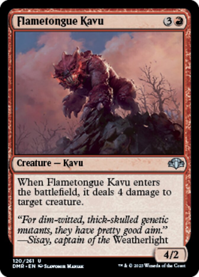 Flametongue Kavu [Dominaria Remastered] | Grognard Games