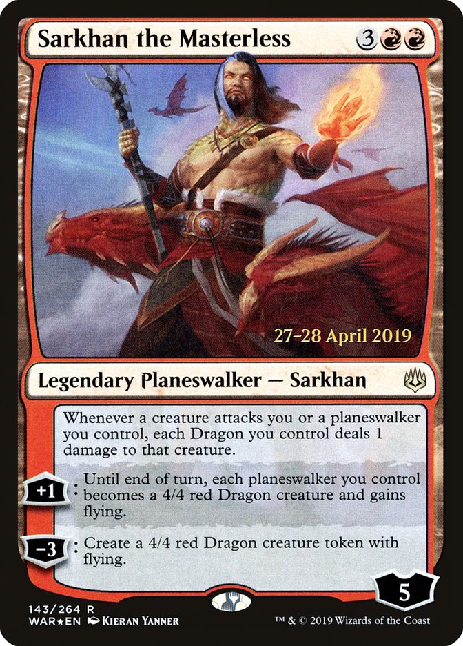 Sarkhan the Masterless  [War of the Spark Prerelease Promos] | Grognard Games