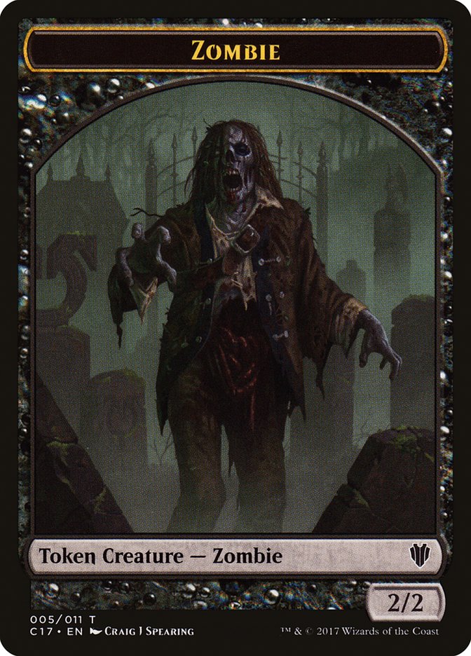 Vampire // Zombie Double-sided Token [Commander 2017 Tokens] | Grognard Games