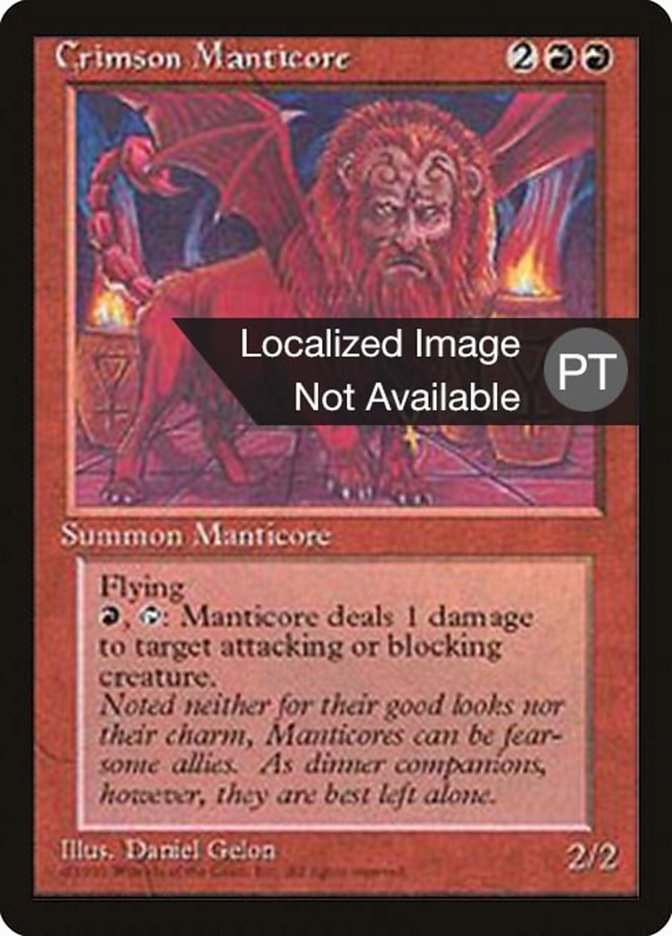 Crimson Manticore [Fourth Edition (Foreign Black Border)] | Grognard Games