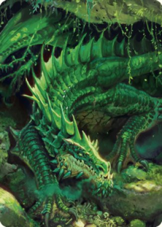 Lurking Green Dragon Art Card [Commander Legends: Battle for Baldur's Gate Art Series] | Grognard Games