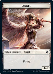 Angel // Saproling Double-sided Token [Dungeons & Dragons: Adventures in the Forgotten Realms Commander Tokens] | Grognard Games