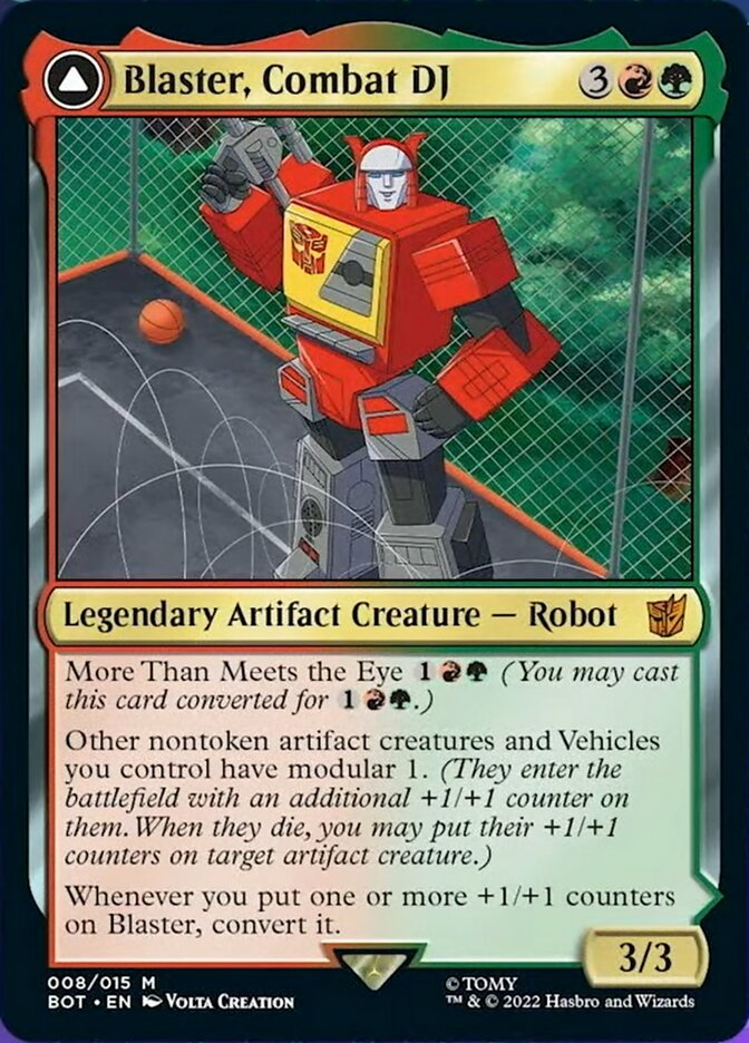 Blaster, Combat DJ // Blaster, Morale Booster [Universes Beyond: Transformers] | Grognard Games