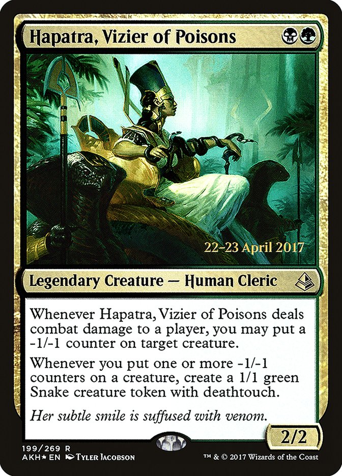 Hapatra, Vizier of Poisons  [Amonkhet Prerelease Promos] | Grognard Games