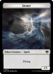 Spirit (0010) // Cat (0005) Double-Sided Token [Commander Masters Tokens] | Grognard Games