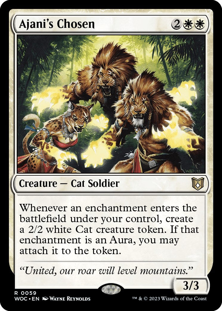 Ajani's Chosen [Wilds of Eldraine Commander] | Grognard Games