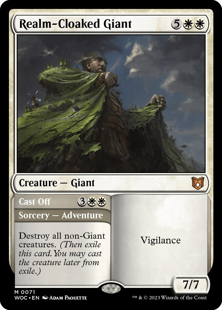 Realm-Cloaked Giant // Cast Off [Wilds of Eldraine Commander] | Grognard Games