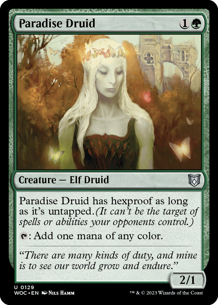 Paradise Druid [Wilds of Eldraine Commander] | Grognard Games