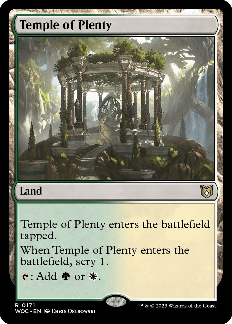 Temple of Plenty [Wilds of Eldraine Commander] | Grognard Games