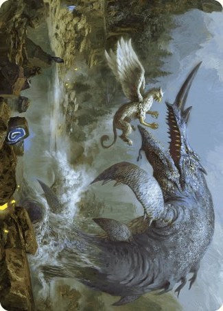 Horned Loch-Whale Art Card [Wilds of Eldraine Art Series] | Grognard Games