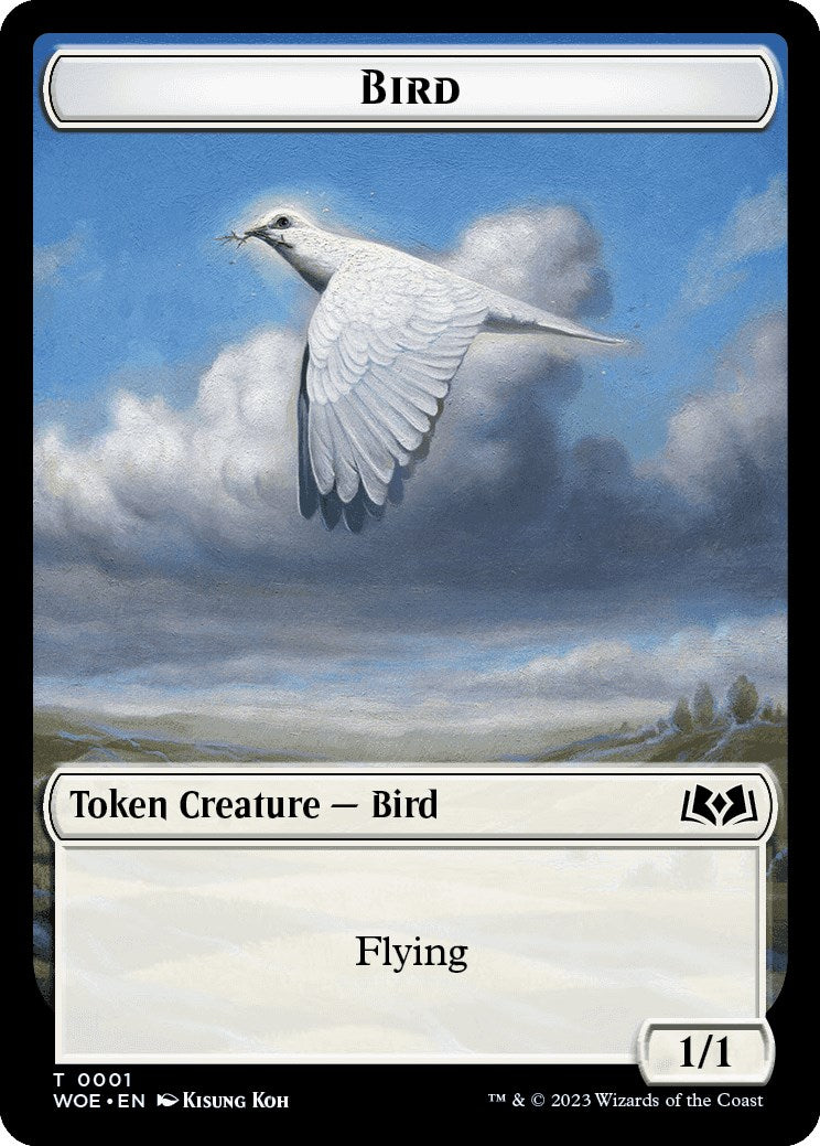 Bird // Human Double-Sided Token [Wilds of Eldraine Commander Tokens] | Grognard Games