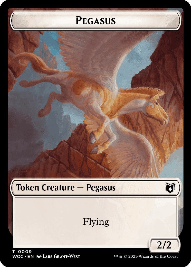 Pegasus // Saproling Double-Sided Token [Wilds of Eldraine Commander Tokens] | Grognard Games