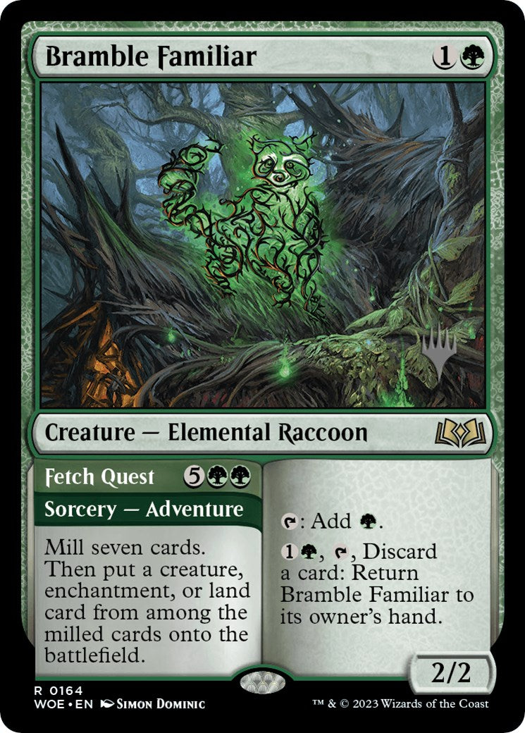 Bramble Familiar // Fetch Quest (Promo Pack) [Wilds of Eldraine Promos] | Grognard Games