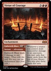 Virtue of Courage //Embereth Blaze (Promo Pack) [Wilds of Eldraine Promos] | Grognard Games