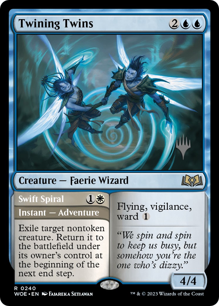 Twining Twins // Swift Spiral (Promo Pack) [Wilds of Eldraine Promos] | Grognard Games