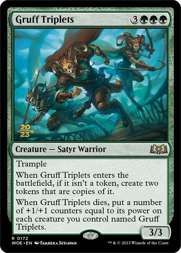 Gruff Triplets [Wilds of Eldraine Prerelease Promos] | Grognard Games