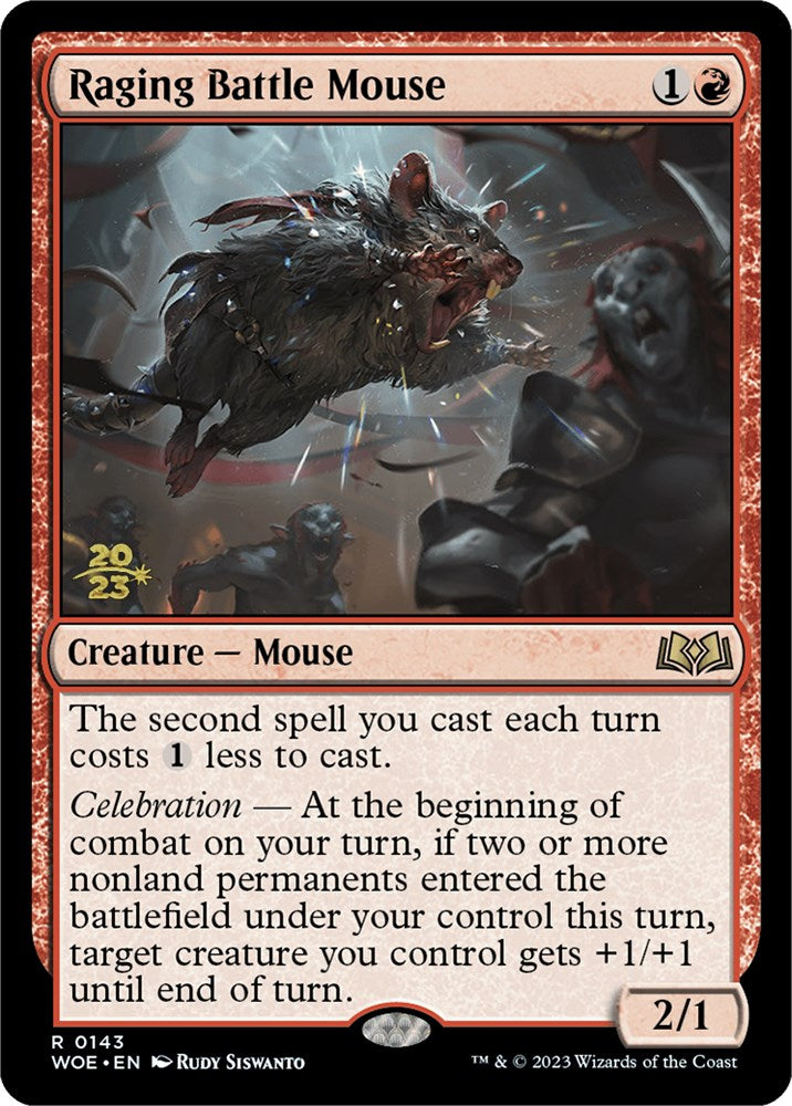 Raging Battle Mouse [Wilds of Eldraine Prerelease Promos] | Grognard Games