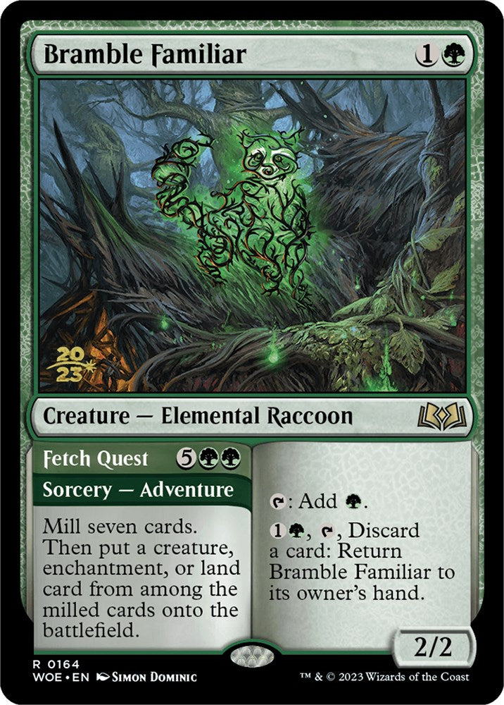 Bramble Familiar // Fetch Quest [Wilds of Eldraine Prerelease Promos] | Grognard Games