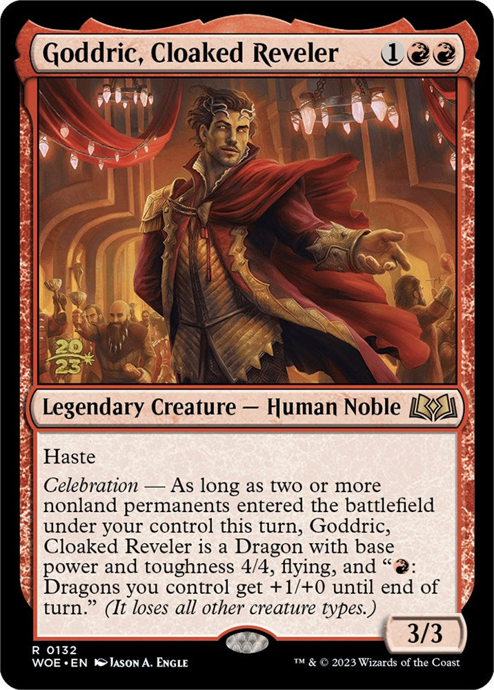 Goddric, Cloaked Reveler [Wilds of Eldraine Prerelease Promos] | Grognard Games