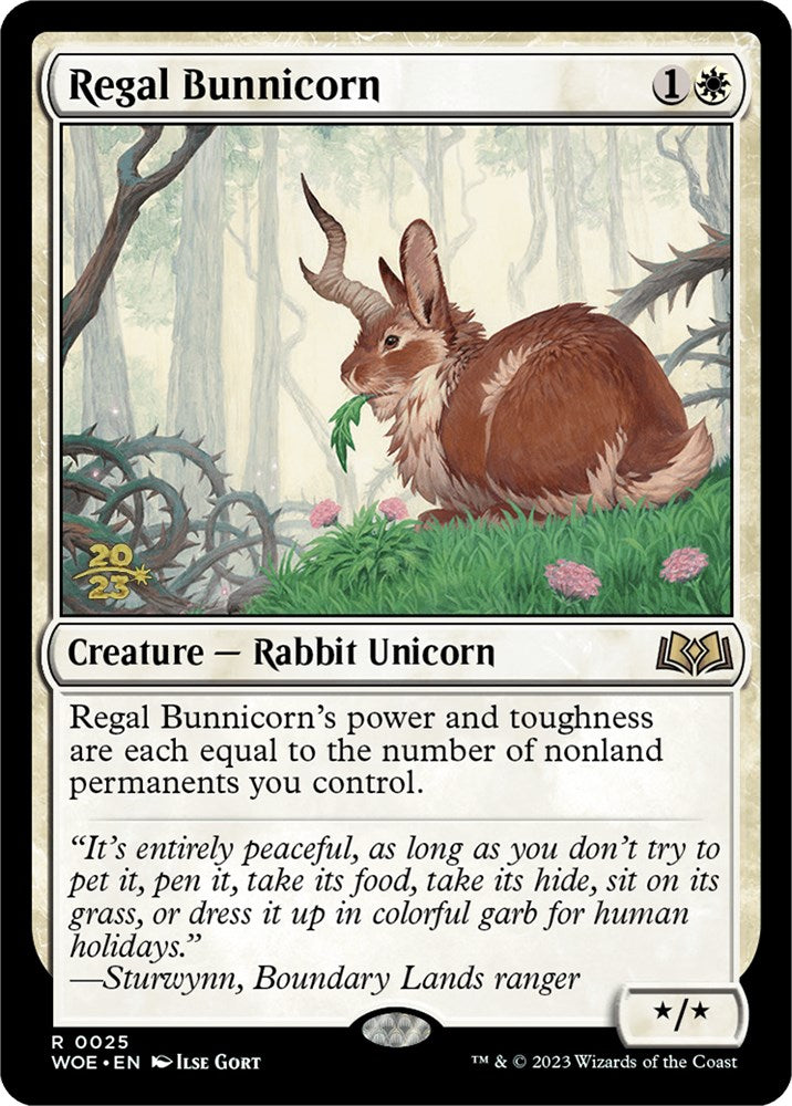 Regal Bunnicorn [Wilds of Eldraine Prerelease Promos] | Grognard Games