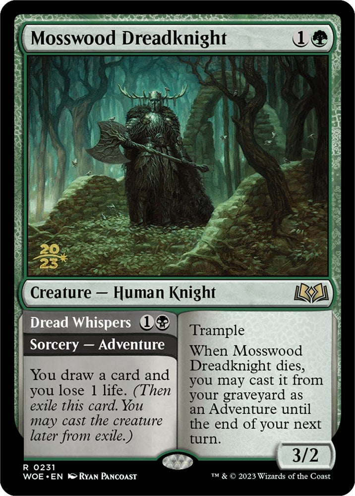 Mosswood Dreadknight // Dread Whispers (Promo Pack) [Wilds of Eldraine Promos] | Grognard Games