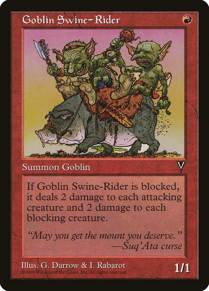 Goblin Swine-Rider [Visions] | Grognard Games