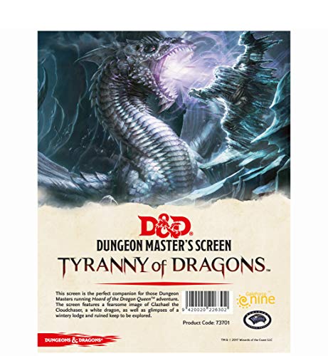 Gale Force Nine Dungeons & Dragons - "Tyranny of Dragons" DM Screen, | Grognard Games