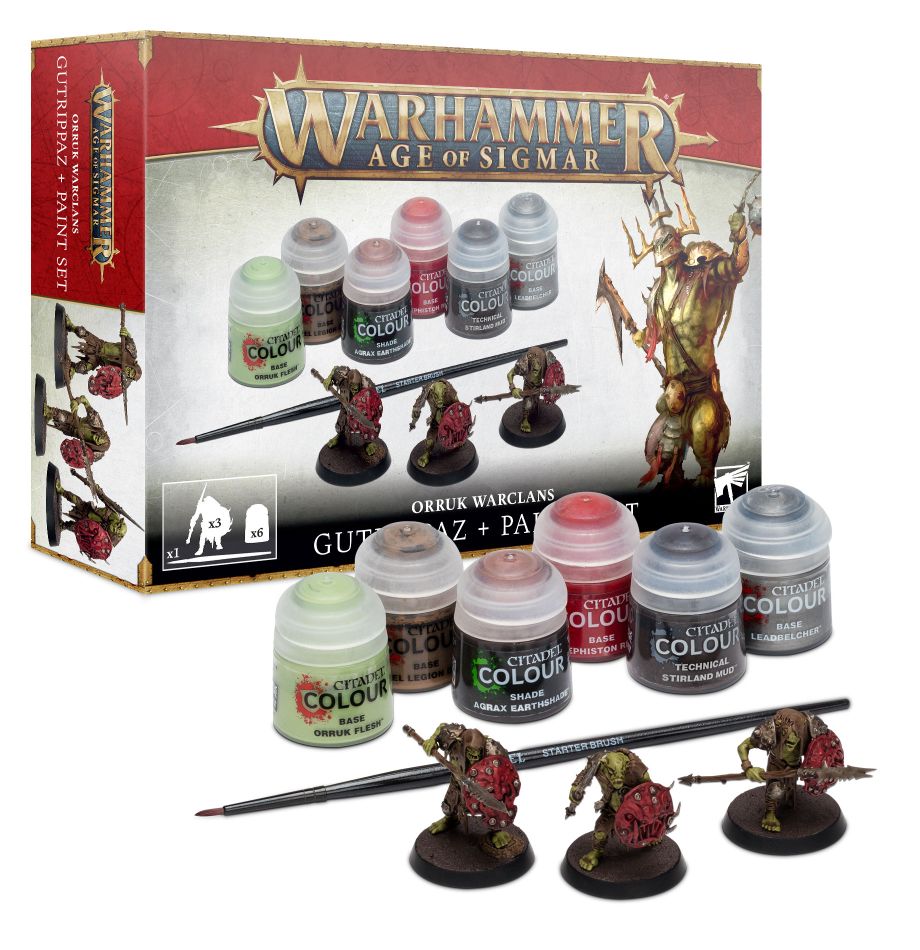 Orruk Warclans Gutrippaz Paint Set | Grognard Games