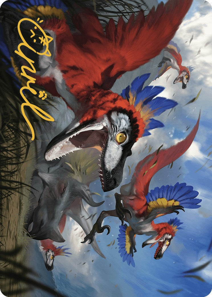Wrathful Raptors Art Card (Gold-Stamped Signature) [The Lost Caverns of Ixalan Art Series] | Grognard Games