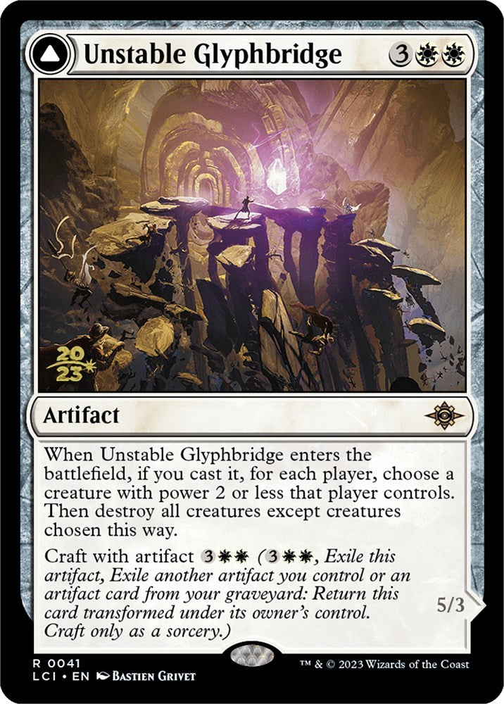 Unstable Glyphbridge // Sandswirl Wanderglyph [The Lost Caverns of Ixalan Prerelease Cards] | Grognard Games