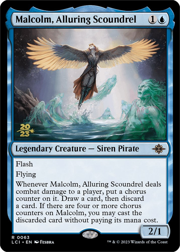 Malcolm, Alluring Scoundrel [The Lost Caverns of Ixalan Prerelease Cards] | Grognard Games