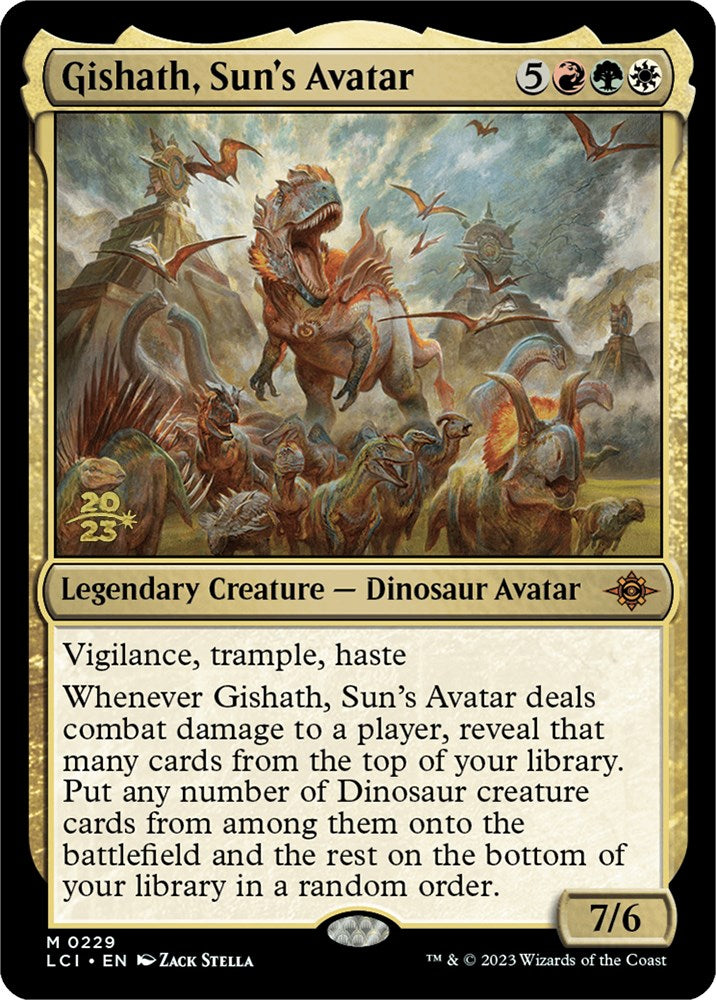 Gishath, Sun's Avatar (LCI) [The Lost Caverns of Ixalan Prerelease Cards] | Grognard Games
