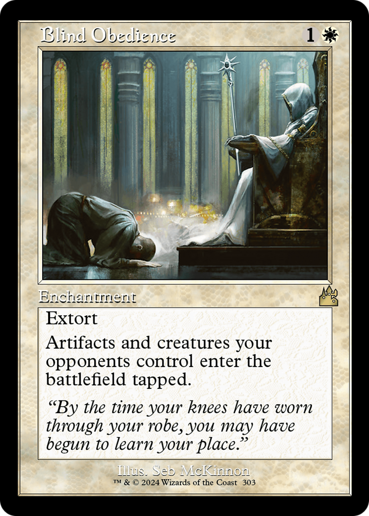 Blind Obedience (Retro Frame) [Ravnica Remastered] | Grognard Games