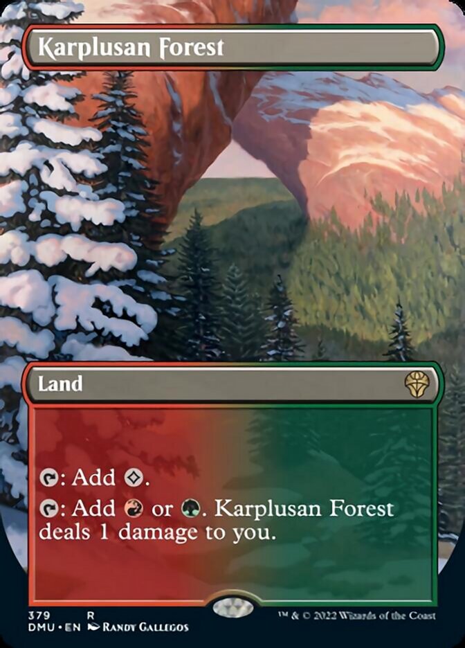 Karplusan Forest (Borderless Alternate Art) [Dominaria United] | Grognard Games