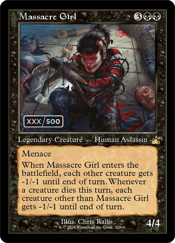 Massacre Girl (Retro) (Serialized) [Ravnica Remastered] | Grognard Games