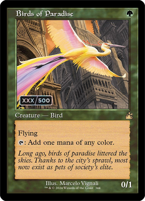 Birds of Paradise (Retro) (Serialized) [Ravnica Remastered] | Grognard Games