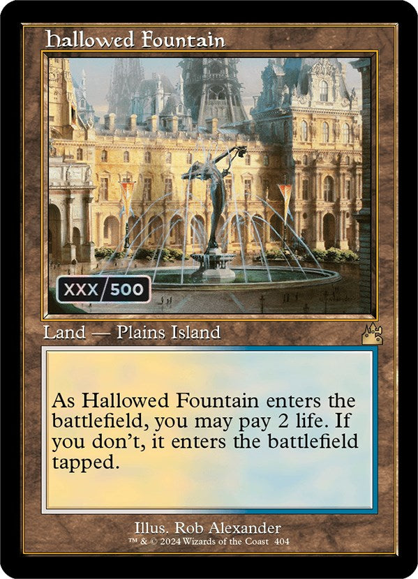 Hallowed Fountain (Retro) (Serialized) [Ravnica Remastered] | Grognard Games