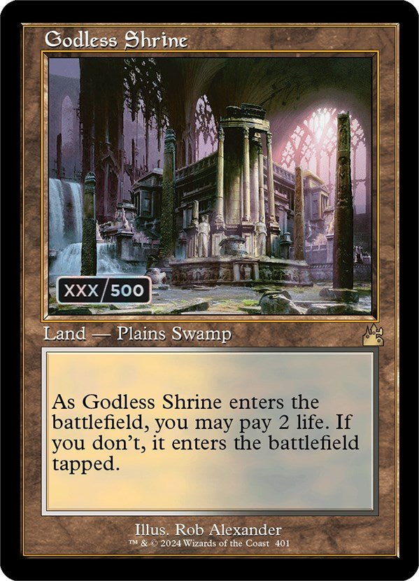 Godless Shrine (Retro) (Serialized) [Ravnica Remastered] | Grognard Games