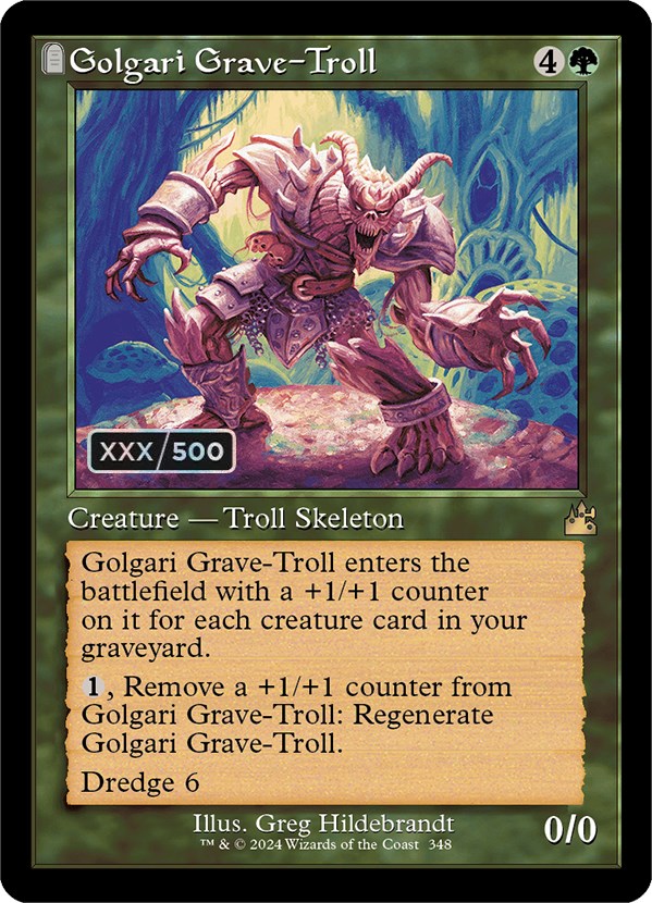 Golgari Grave-Troll (Retro) (Serialized) [Ravnica Remastered] | Grognard Games