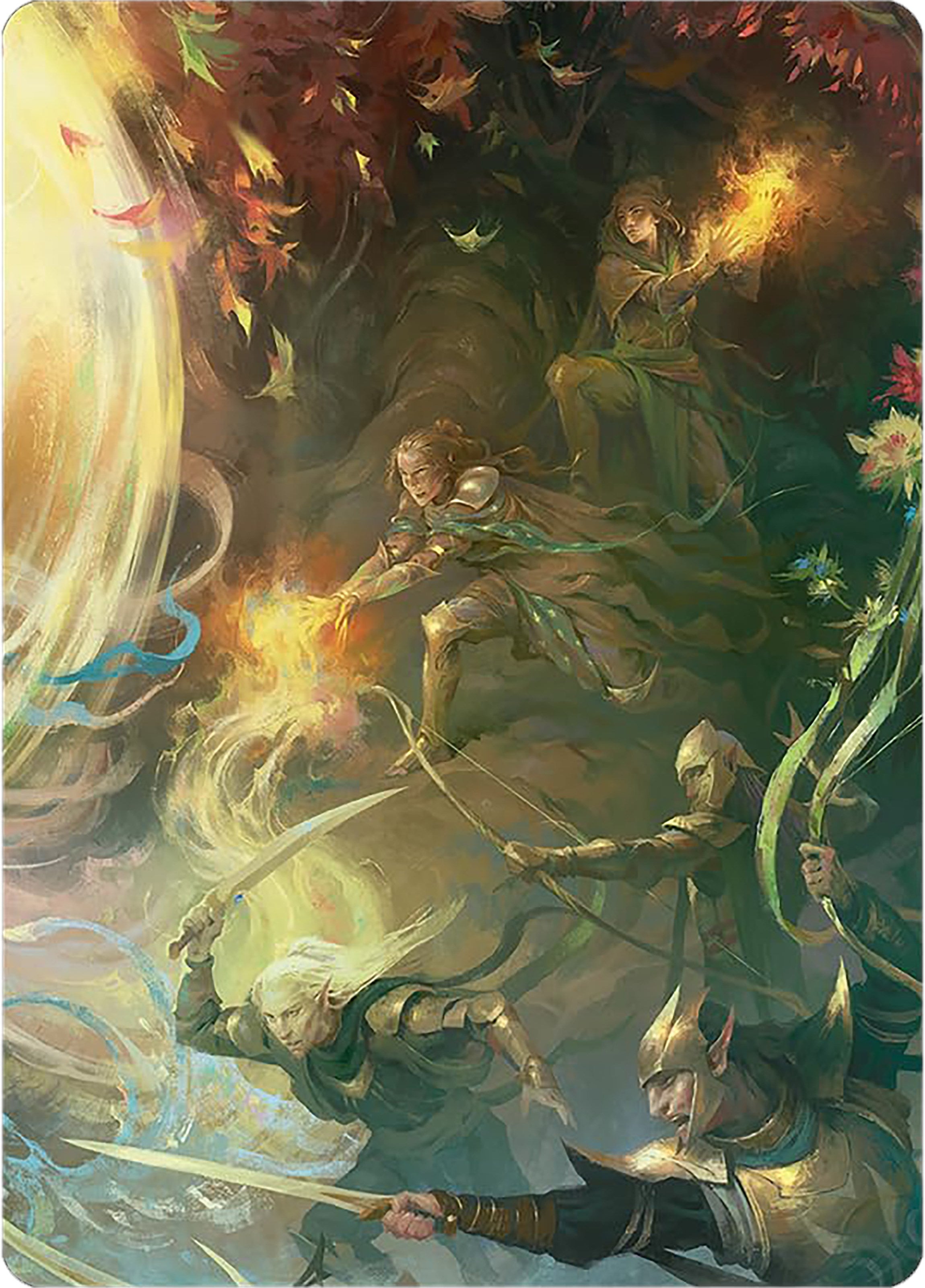 Rally the Galadhrim Art Card [The Lord of the Rings: Tales of Middle-earth Art Series] | Grognard Games